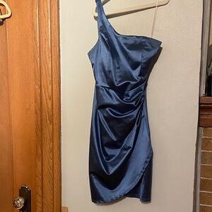 Emerald Sundae Blue One-Shoulder Dress size XXS worn once.